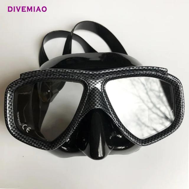 Máscara de Mergulho Profissional com Óculos Pretos e Estojo Submarino