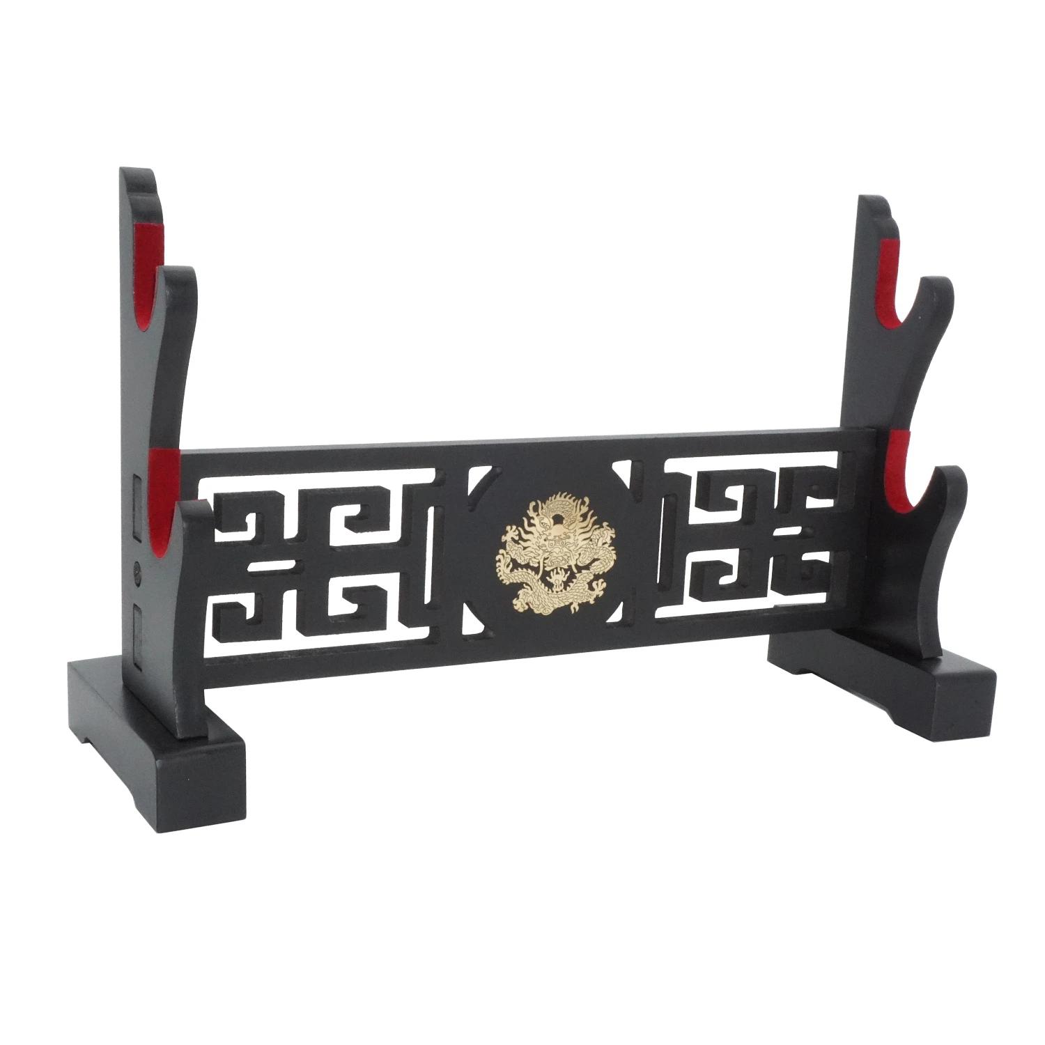 Suporte de espada acolchoado exibir veludo proteger rack de espada katana genji japonês samurai lâmina gladius templar medieval stand-dragon - Image 1