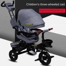 Pedal de triciclo infantil de poltrona dobrável, carrinho de bebê giratório, bicicleta leve, 2 em 1 triciclo, 1-3-6 anos de idade, 2020 - Image 6