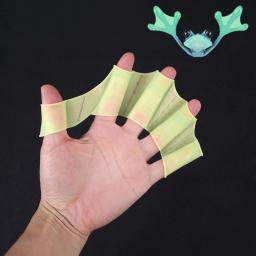 1 par dedo webbed luvas barbatanas mão nadadeiras de silicone treinamento pás natação web mergulho luvas água esportes ferramenta - Image 6