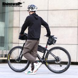 Rinowalk bolsa de bicicleta impermeável, bolsa para selim de bicicleta com bolso para garrafa d'água, saco de traseiro de grande volume, novo, 2021 - Image 3