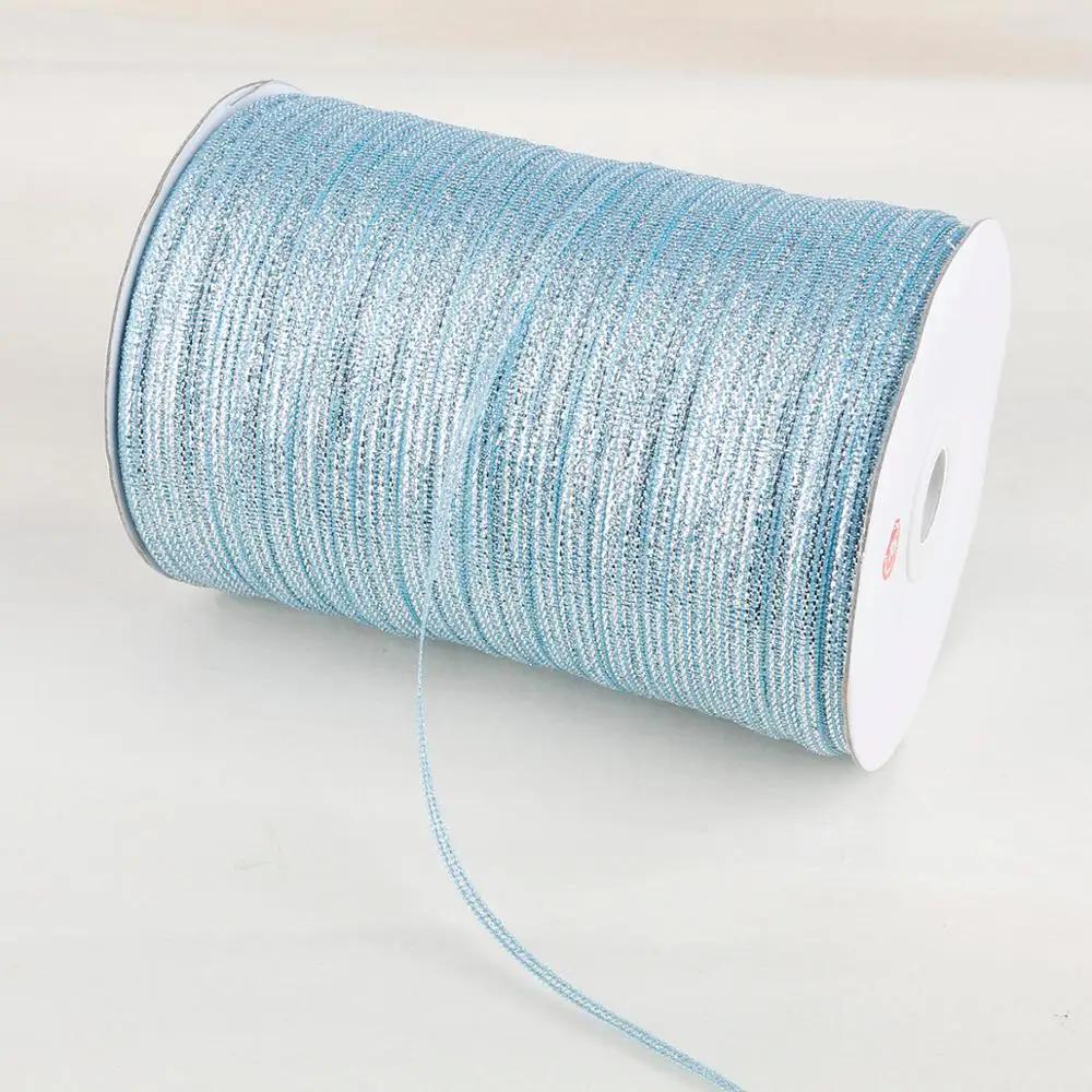 Fitas metálicas de glitter 20 jardas 3mm, dourado, prata, rosa, azul, faixa para decoração de festa de aniversário, casamento, natal, cinto para embalagem de presente - Image 1
