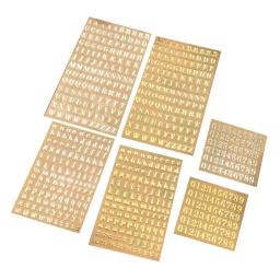 Molde de resina epóxi adesivos decorativos, letras inglesas, números, letras, brilho, enchimento, UV, 3mm, 5pcs - Image 6