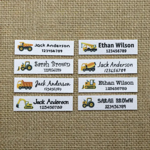 Etiquetas Personalizadas para Crianças: 96 Peças de Nome e Logotipo para Roupas com Aplicação a Ferro