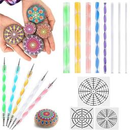 Conjunto de stencils para pintura e desenho, ferramentas de arte para mandala, gravação, diy, diy, 16pcs - Image 3