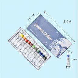 Cerâmica Cerâmica Pigmento Pintado, Pigmento No-Bake, Argila DIY, Escultura Pintada à Mão, Colorindo Overglaze, 12 Cores - Image 4