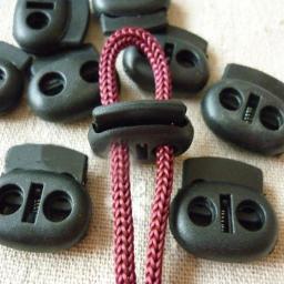 Fechadura de plástico com fecho duplo, 100 peças, fecho de fecho com fecho para amarrar roupa, cadarço para mola, tamanho 4mm 5mm - Image 1
