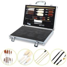 Kit universal de limpeza de pistola, conjunto de ferramentas para limpeza de arma, rifle, pistola, espingarda, limpador de arma, ferramentas de manutenção, caixa de alumínio para armazenamento - Image 4