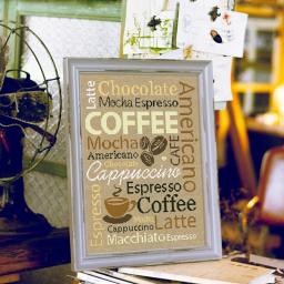Coffee Letter Chocolate Kit Ponto Cruz, Linha Algodão, Linho Bordado Canvas, Bordado DIY, Design, 14ct, 18ct - Image 3