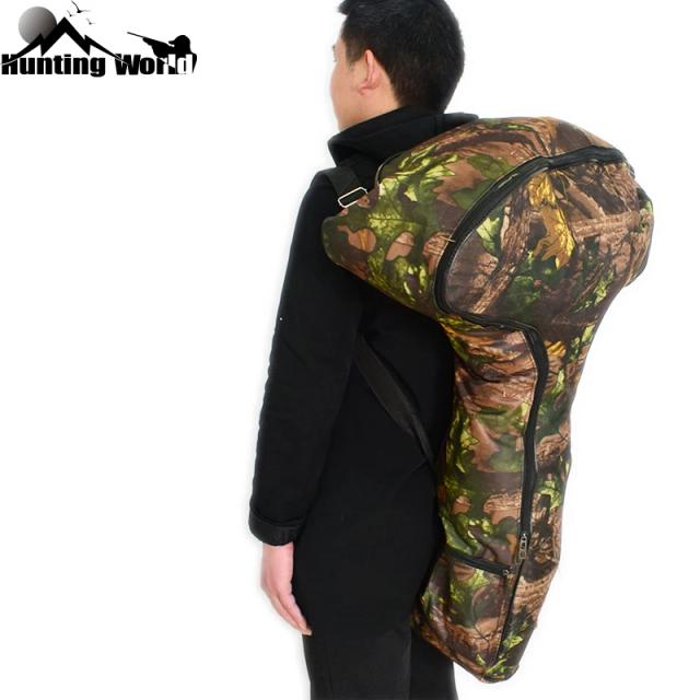 Saco Protetor em Formato de Arco com Camuflagem e Bolsos Laterais para Treinamento de Tiro ao Ar Livre