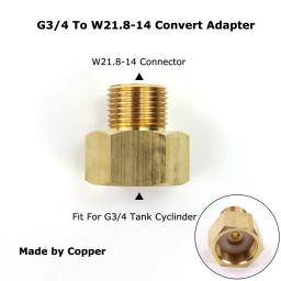 CO2 Tanque Cilindro para W21.8-14 Converter Adaptador, CO2 Tanque Reguladores, Enchimento e Carregamento, G3/4 - Image 1