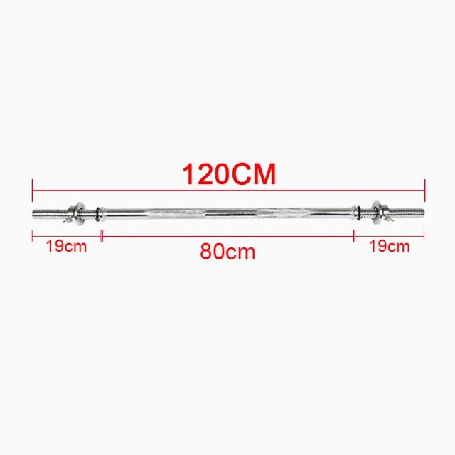 Barrinhas de Halteres Reto e Curvo Padrão para Treinamento em Casa e na Academia - Equipamentos de Ginástica 25mm, 1,2m e 1,5m