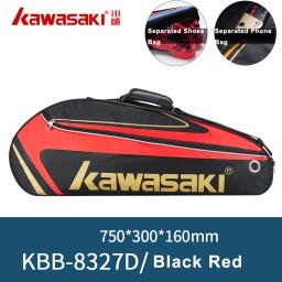 Kawasaki-Saco Badminton de Ombro Único Impermeável para Homens, Raquete de Squash, Raquete de Tênis, Sacos Esportivos, Pode Segurar 3 Raquetes com Saco de Sapato - Image 5