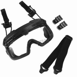 Capacete tático óculos de segurança airsoft paintball óculos à prova vento anti nevoeiro cs wargame proteção se encaixa capacete tático - Image 2