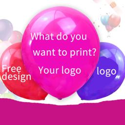 Balões personalizados com personalizado seu próprio logotipo, balões de festa para casamento, aniversário, chuveiro de bebê, publicidade, impressão, 200PCs - Image 1