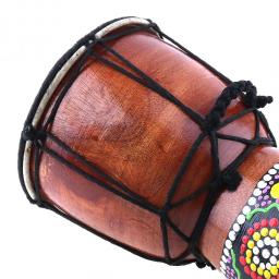 6 Polegada tambor de djembe africano profissional clássico pintura madeira pele cabra bom som tradicional instrumento musical tambor - Image 4