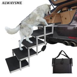 Alwaytamanho suporte de escada para cães de estimação, em alumínio leve e dobrável, para camas altas, caminhões, carros e suv - Image 1