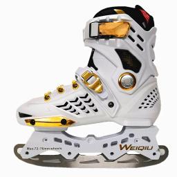 Ouro preto moda estudante patins inline sapatos de rolo com led brilho roda luz gelo lâmina inverno neve patinação meninos meninas - Image 2