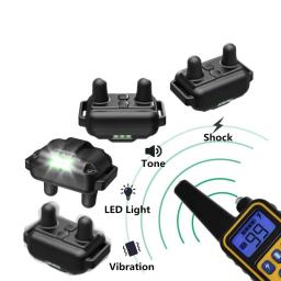 Coleira de treinamento para cães, dispositivo elétrico de treinamento para animais de estimação, com controle remoto e à prova d'água, 3 canais, recarregável - Image 4