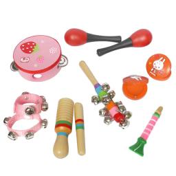 Brinquedos de percussão musical iniciante, instrumentos musicais encaixotados, educação infantil, cultivo do ritmo, brinquedos educativos, 10pcs - Image 3