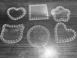 Base acrílica clara para artesanato, malha DIY, achados de artesanato, material novo, opção de tamanho, 20 pçs/lote - Image 1