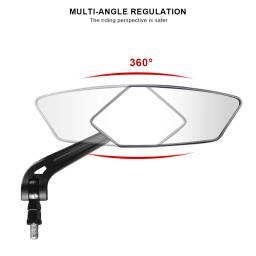 Espelho retrovisor para guidão de bicicleta, espelho para mountain bike, scooter elétrica, ângulo ajustável, amplo alcance, ciclismo - Image 4