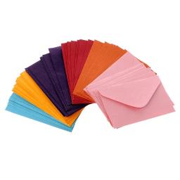 Mini envelopes de papel coloridos, 50 peças, retrô, branco, festa de casamento, cartões de visita, presente, novo, colorido - Image 5