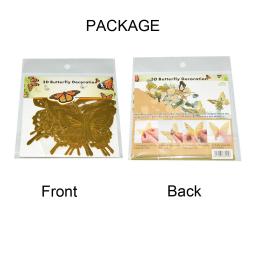 12 pçs/set 3d oco borboletas adesivos metal ouro prata rosa ouro oco borboleta para festa balões decoração de casa decoração da parede - Image 5