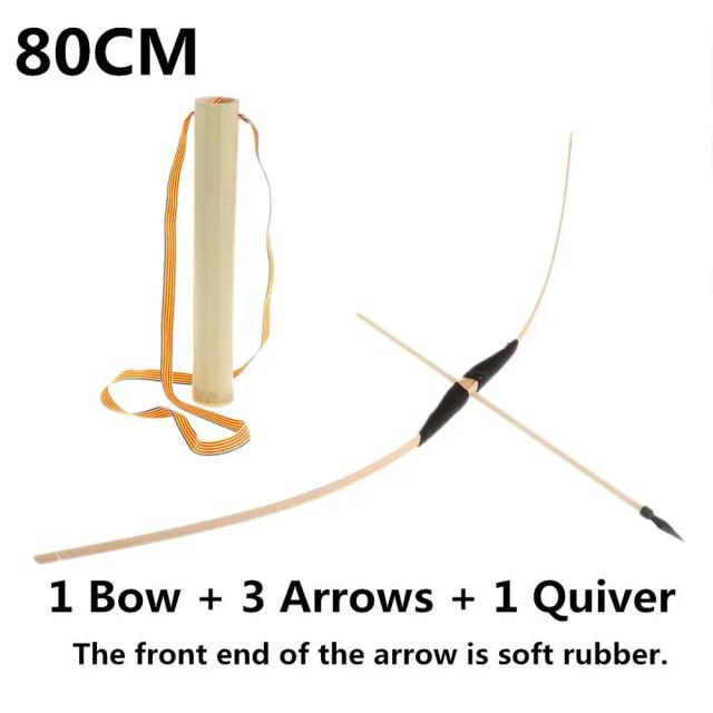 Brinquedos de arco e flecha de bambu: presente de cosplay verde para crianças, ideal para diversão ao ar livre e lembranças especiais para meninos