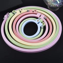 Rodada De Bambu De Plástico Bordado Aros, Ferramenta De Costura, Frame Set, Ponto Cruz, Agulha Artesanato, DIY - Image 1