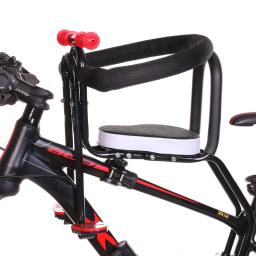 Assento de segurança para crianças, Cadeira dianteira de bicicleta, Cadeira MTB, Assento de segurança do bebê com encosto, Apoio para os pés das crianças - Image 3