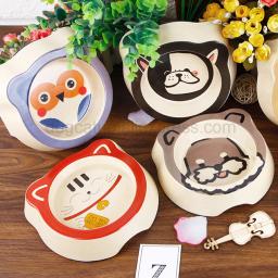 Tigela de fibra de bambu para animal de estimação, tigela antiderrapante para cachorro, comida e água, utensílios para mesa para gatos - Image 2