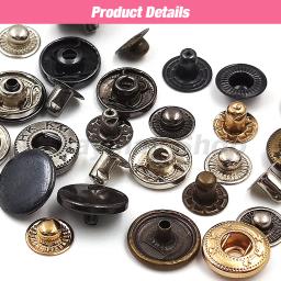 50 conjuntos 655/633/831 prendedores de pressão de metal snaps botão de imprensa botões de costura para roupas diy sacos de vestuário sapatos leathercraft - Image 5