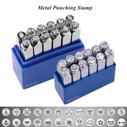 Ferramenta de estampagem de metal com logo personalizado, faça você mesmo, artesanato, joia, couro, madeira, cobre, perfuração, ferramentas 6mm, tamanho, escultura - Image 1