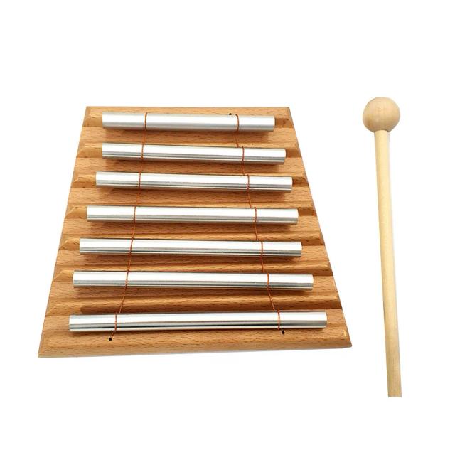 Mesa de Xilofone de Madeira com 7 Tons - Percussão Educativa para Crianças e Bebês