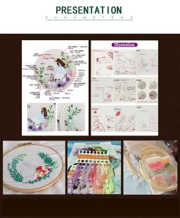 Bordado starter kit estilo europeu casamento casal padrão artesanato diy material kits tecido bordado ferramentas de costura - Image 6