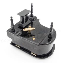 Odoria-Piano de cauda preto miniatura com tamborete, instrumento musical, caixa de música, acessórios Dollhouse, casa de bonecas - Image 6