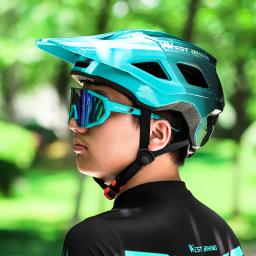 West Bike-Capacete de Bicicleta com Viseira, Todo-o-Terreno, Trail XC, MTB Bike Capacete, Off-Road Mountain Bike, Ciclismo Capacete De Segurança - Image 5