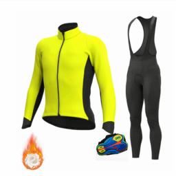 Calças compridas com 20d gel roupas de bicicleta inverno ciclismo jerseys 2022 novos ternos mtb dos homens velo térmico uniforme ciclismo conjuntos - Image 4