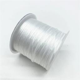 Fio Elástico para Fazer Jóias, Linha Cristal Redonda, Borracha de Nylon, Cordão Elástico, Pulseira Beading, 10 Jardas, 0,7mm - Image 2
