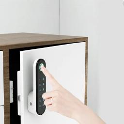 Cadeado inteligente de armazenamento com impressão digital, fechadura usb digital com gavetas, para casa, escritório, caixa de gavetas - Image 3
