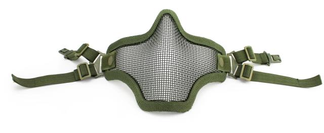 Máscaras de Meia Face em Malha de Metal Respirável para Caça e Uso Militar com Ajuste Rápido ao Capacete