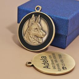 Etiqueta de identificação do cão do animal de estimação do metal personalizado tag de identificação do gato do filhote de cachorro personalizado tags de nome colar acessórios para cães colares pingentes - Image 2