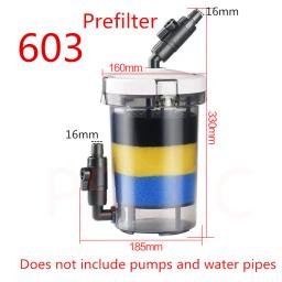 Recipiente externo ultra-silencioso para aquário, caixa com filtro, 6w, sistema de super filtragem para tanque de peixes - Image 5