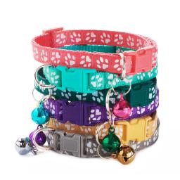Colarinho de Nylon Ajustável com Sino para Animais de Estimação, Coleira de Gato e Cachorro Ajustável, Delicada e Segurança, Moda Casual, Atacado, 10PCs - Image 4