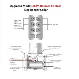 Cão de controle remoto treinamento colar beeper caça cão rastreamento coleiras recarregável poderia treinar até 1 ou 2 ou 3 cães - Image 3