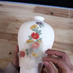 Arte De Cerâmica Papel De Flor Colorido, Papel De Transferência De Cerâmica Underglaze, decalque De Porcelana De Alta Temperatura, 2Pcs por Conjunto - Image 3