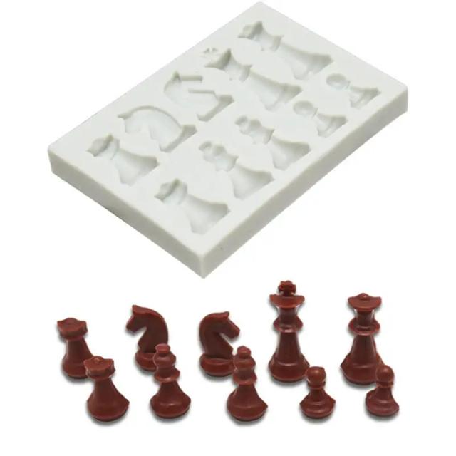 Moldes de Resina para Artesanato: Formas Internacionais de Xadrez para Criar Joias em Resina Epóxi DIY
