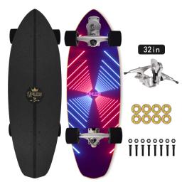Prancha de Surf Suave para Surf e Surf, Land Surf Skate Board, Fish Boards, Longboard, S7 P7, Dual Steering, 32in - Image 2