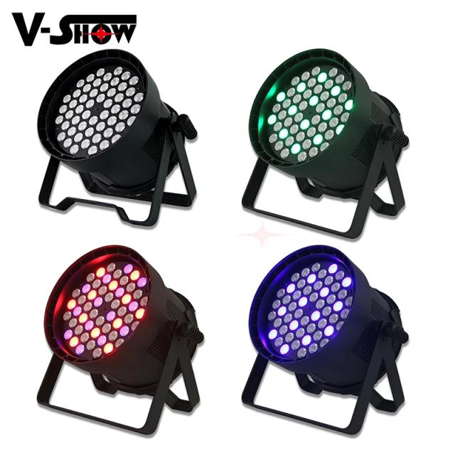 Iluminação Profissional V-show-rgbw: 4 Equipamentos 54x5W com Controle DMX para DJs, Festas e Casamentos